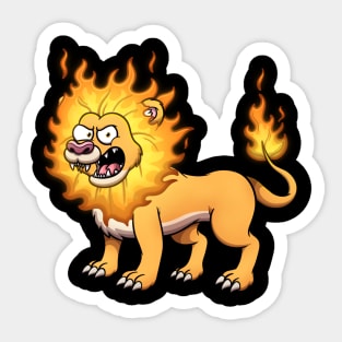 Fire Lion Sticker